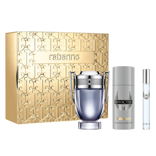 SET 3 INVICTUS PACO RABANNE EDT MAN