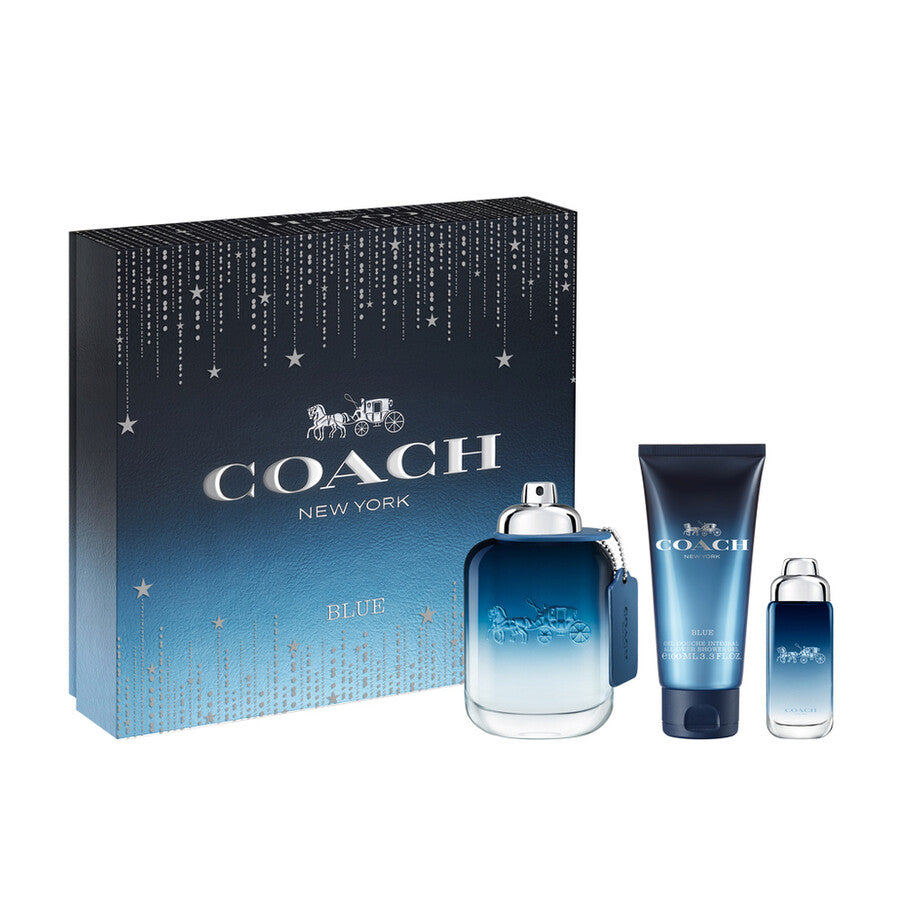 COACH BLUE SET 3 PCS MAN