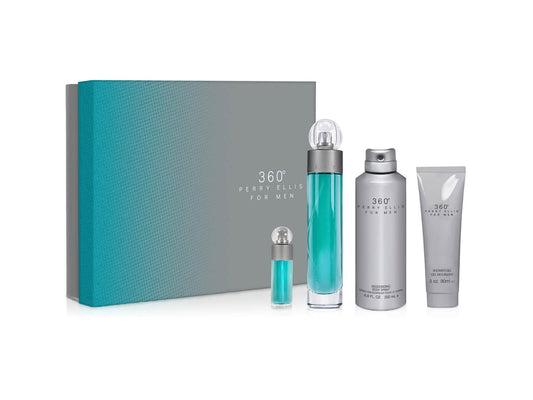 PERRY ELLIS 360 TURQUOISE SET 4PCS 100MLMEN